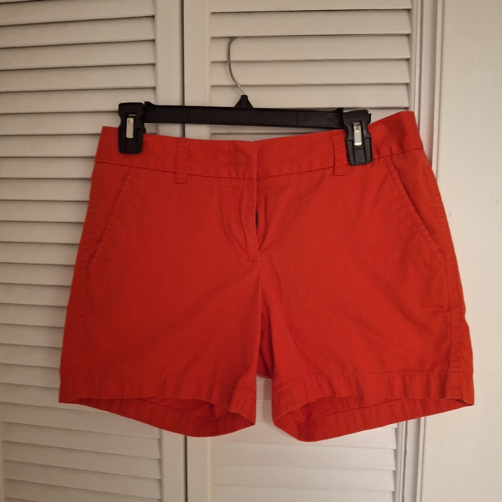 J. Crew Vibrant Reddish Orange Women's Shorts